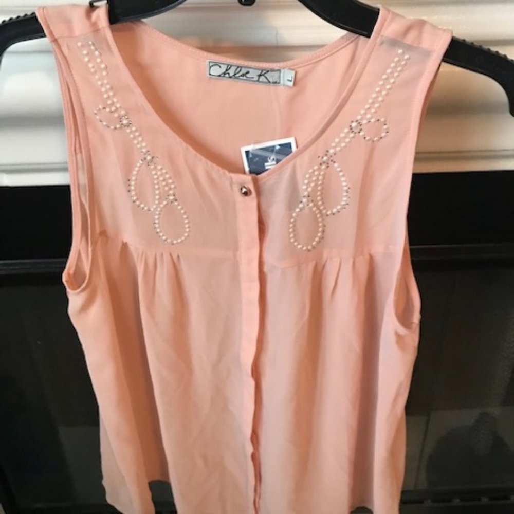 Chloe K. Tank top with beading